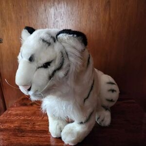 Realistic White Tiger Plush